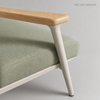 Senior Care Waiting Room Chairs with Solid Wood Armrests for Clinic Reception