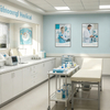 Integrated Hospital Baby Washing Room Furniture Set - Seamless Neonatal Bathing Stations & Medical Infant Care Tables