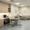 Custom Pediatric Clinic Furniture Set - Anti-Collision Children's Medical Examination Bed & Ergonomic Doctor Consultation Desk