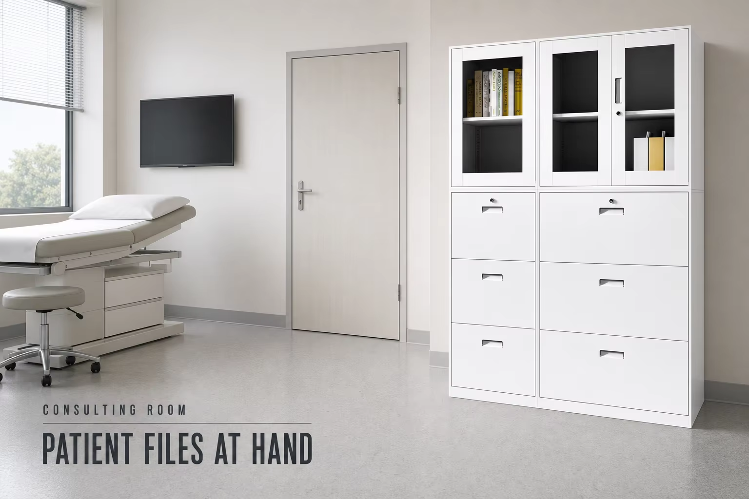 metal filing cabinet with drawer