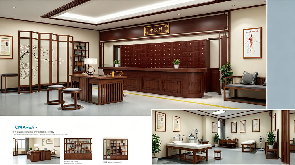 Wooden clinic privacy screen