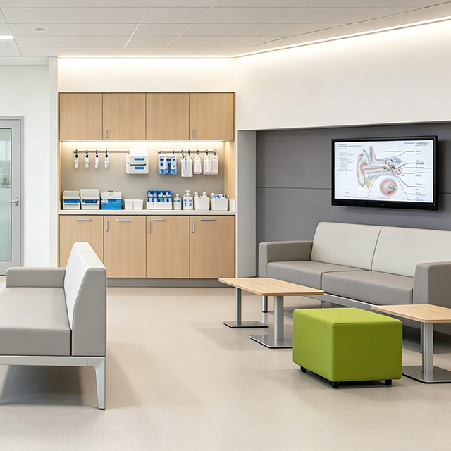 Hospital Staff Breakroom Furniture | Modern Clinic Lounge & Cafeteria Set