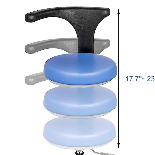Adjustable Ergonomic Tall Lab Stool With Backrest