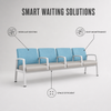 Modular Healthcare Waiting Seating System with Antimicrobial Upholstered Armchairs for Medical Clinics