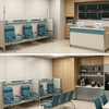 Privacy Hospital Infusion Seating with Integrated Equipment Channel and Antimicrobial Fabric