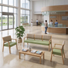 3-Seater Hospital Waiting Room Bench | Solid Wood Medical Clinic Seating for Nursing Home & Healthcare Facility Reception