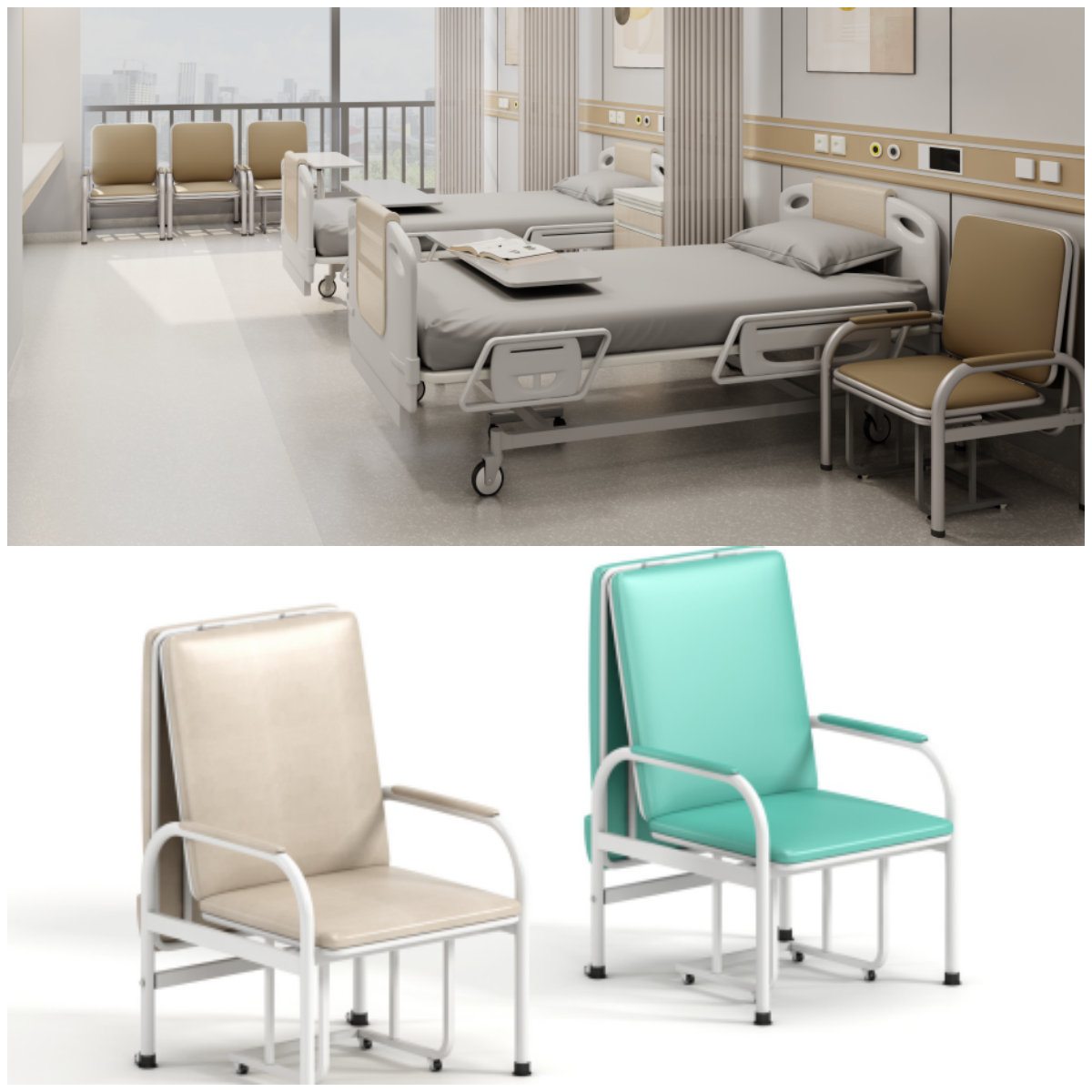 sleepover chair in patient ward
