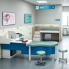 Custom Pediatric Clinic Furniture Set - Anti-Collision Children's Medical Examination Bed & Ergonomic Doctor Consultation Desk
