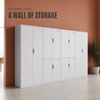 Swing Door Metal Storage Cabinet with Adjustable Shelves and Lockable Doors