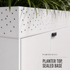 Desk-Side Metal Storage Cabinet with Swing Doors and Planter Top