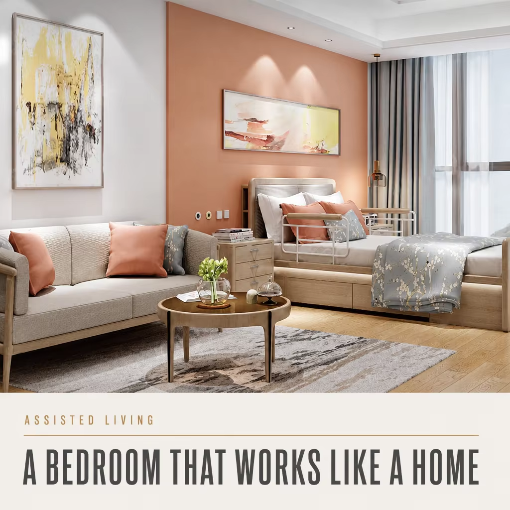 Assisted Living Bedroom Furniture with Care Bed, Sofa and Wardrobe