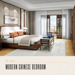 Modern Chinese Style VIP Suite Bedroom Furniture with Rounded Corners