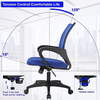 Blue Ergonomic Office Mesh Chair with Wheels