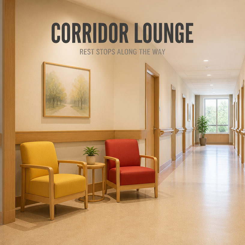Curved Modular Healthcare Sofa Set for Eldercare Lounge and Reception Spaces
