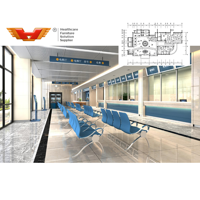 Steel Hospital Waiting Room Bench - 3-Seater Ergonomic Metal Shell Tandem Seating & 4-Seater Public Clinic Lobby Chairs