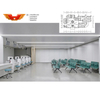 Modern Hospital Waiting Area Seating with Antimicrobial Vinyl Cushion & Heavy-Duty Metallic Reception Desk System