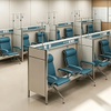 Privacy Hospital Infusion Seating with Integrated Equipment Channel and Antimicrobial Fabric