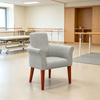 Senior Living Lounge Chairs - Upholstered Assisted Living Armchair and High-Back Nursing Home Patient Room Dining Seating