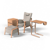 Healthcare Ergonomic Furniture Set — Solid Wood Patient Room Seating, Overbed Table & Nightstand for Hospital, Nursing Home, Assisted Living & Senior Care Facilities