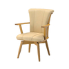 Ergonomic Senior Care Chair with Wooden Armrests | High Back Healthcare Dining & Patient Armchair