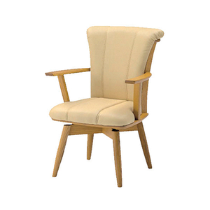 Ergonomic Senior Care Chair with Wooden Armrests | High Back Healthcare Dining & Patient Armchair