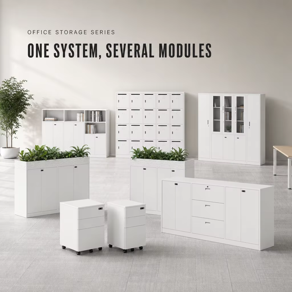 Metal Storage Cabinet Series for Office and Hospital Storage Walls