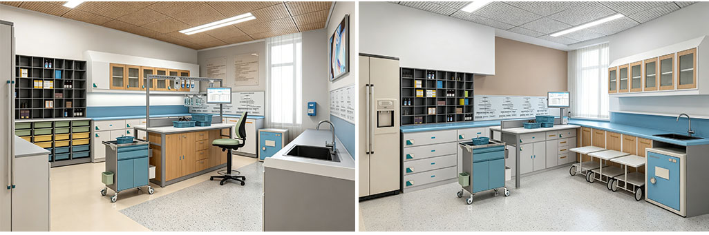 Stainless Steel Medical Prep Station