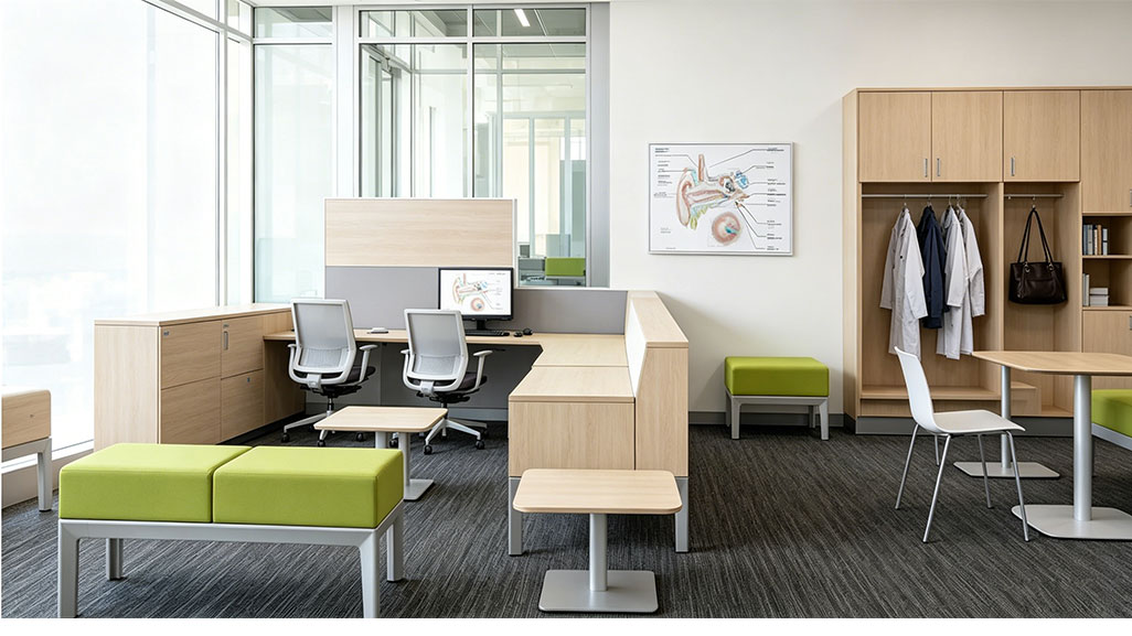 Custom Hospital Tea Room Cabinets