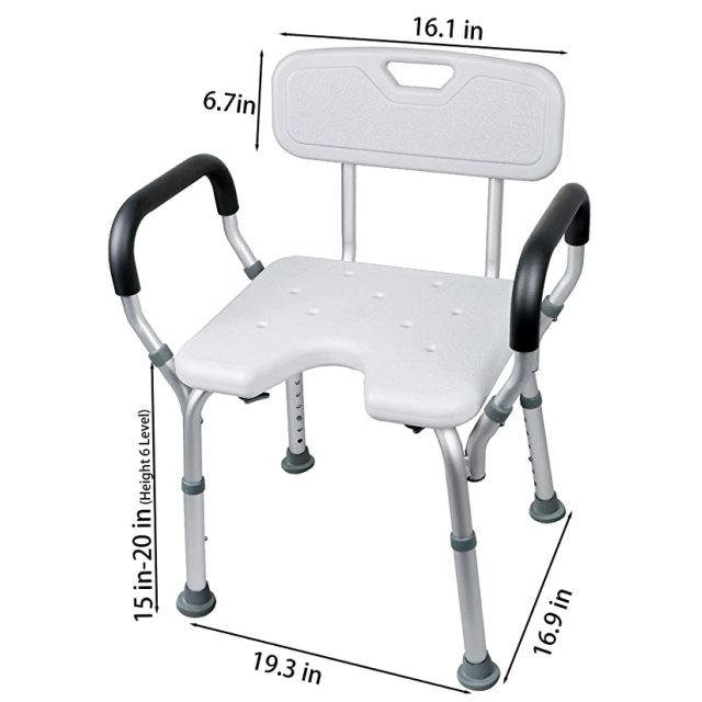  Heavy Duty Medical Shower Chair with Arms