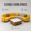 Curved Modular Healthcare Sofa Set for Eldercare Lounge and Reception Spaces