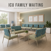 Senior Care Waiting Room Chairs with Solid Wood Armrests for Clinic Reception