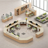 Modern Modular U-Shaped Nursing Station for Hospital Reception - Custom Antimicrobial Medical Service Desk Manufacturer