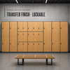 Wood Grain Metal Locker Cabinet with Ventilated Lockable Doors