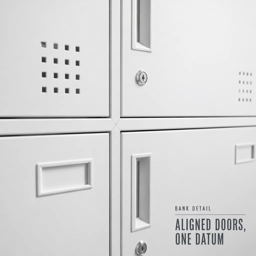 Multi-Compartment Metal Locker Cabinet for Hospital Staff Rooms