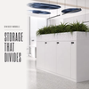 Desk-Side Metal Storage Cabinet with Swing Doors and Planter Top