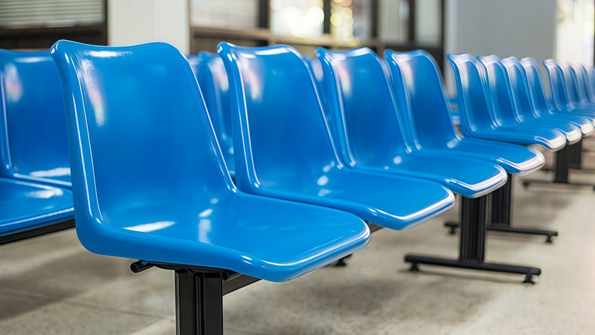 clinical-blue plastic stool