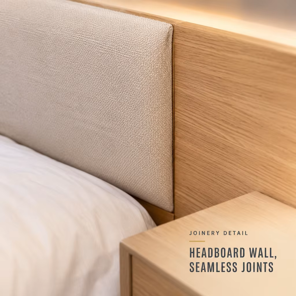 Hotel Style Twin Room Furniture Package with Built-In Headboard Wall