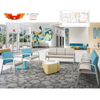 Modular Healthcare Waiting Seating System with Antimicrobial Upholstered Armchairs for Medical Clinics