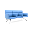 Hospital Waiting Room Chairs - 3-Seater PU Leather Reception Bench for Medical Lobby