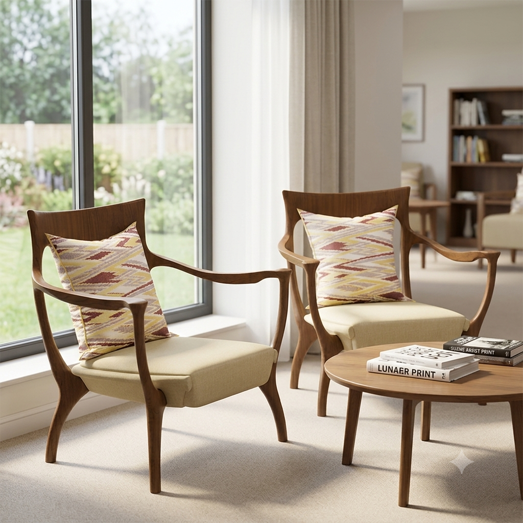 Living Armchair for Senior Ergonomic Healthcare Lounge Chair with Solid Wood Frame for Nursing Home & Medical Center 