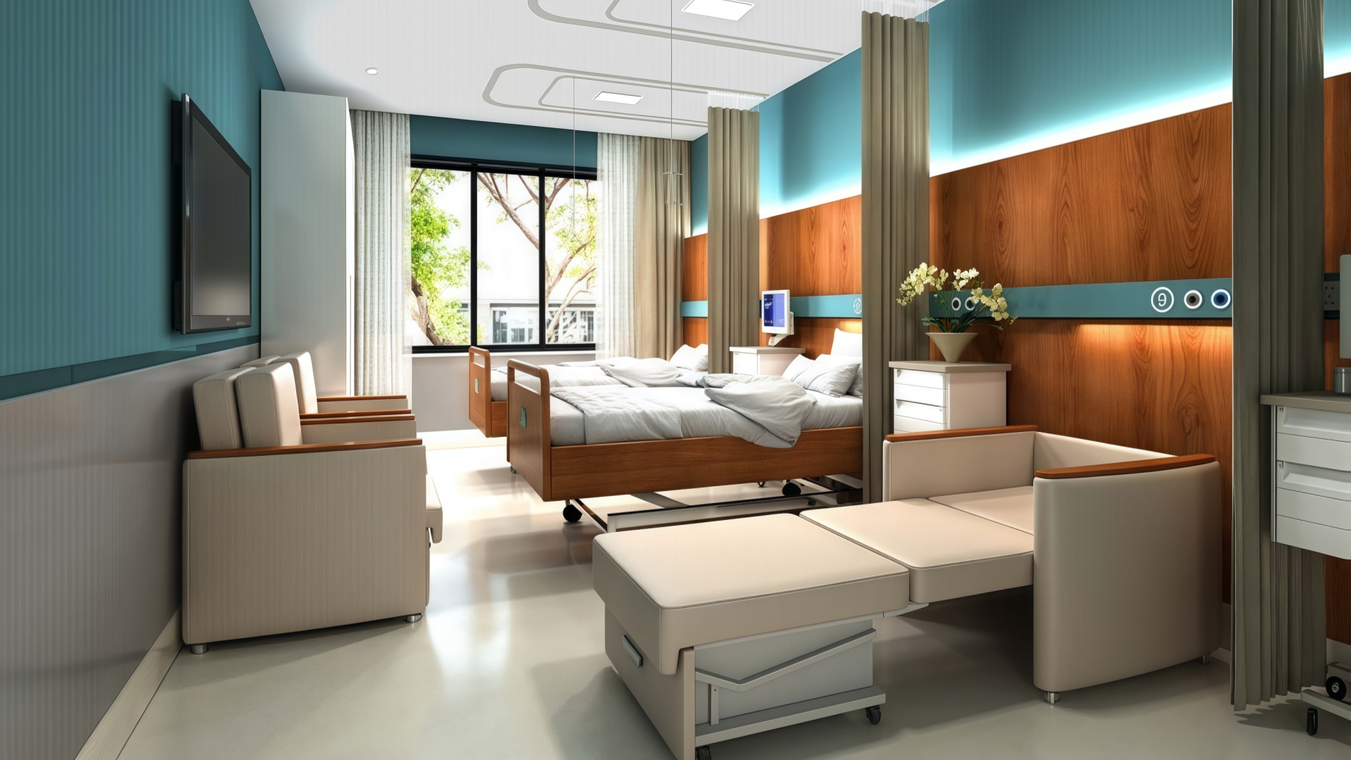 sleepover chair in patient room