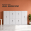 Swing Door Metal Storage Cabinet with Adjustable Shelves and Lockable Doors
