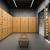 Wood Grain Metal Locker Cabinet with Ventilated Lockable Doors