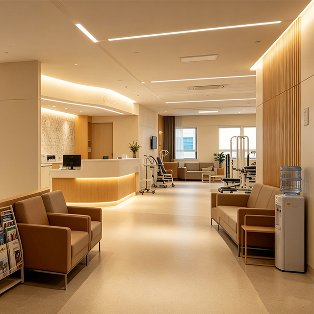 Luxury VIP Hospital Suite Furniture Set - Eco-Friendly Timber Wooden Medical Ward Beds & Patient Room Cabinets