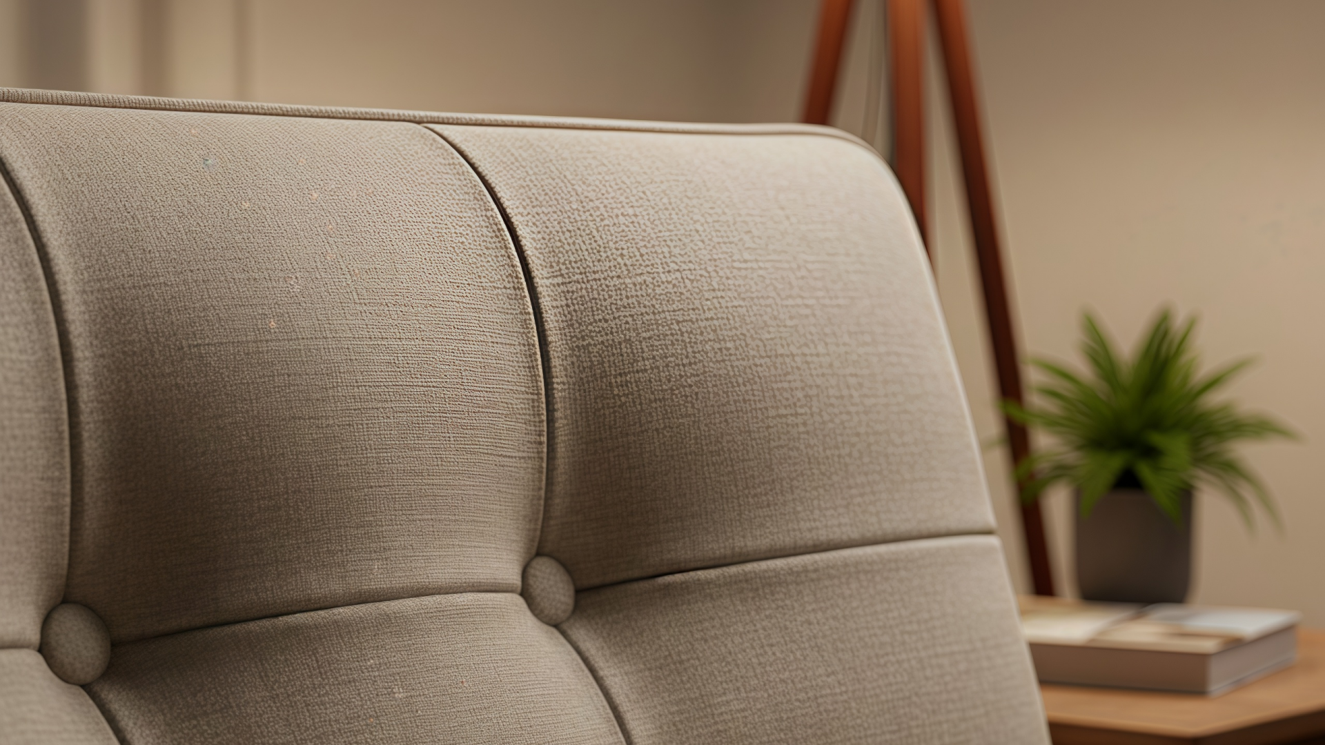 seams and tufted buttons home sofa