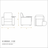 Audio-Visual Room Seating with Wide Arms and Attached Side Tables
