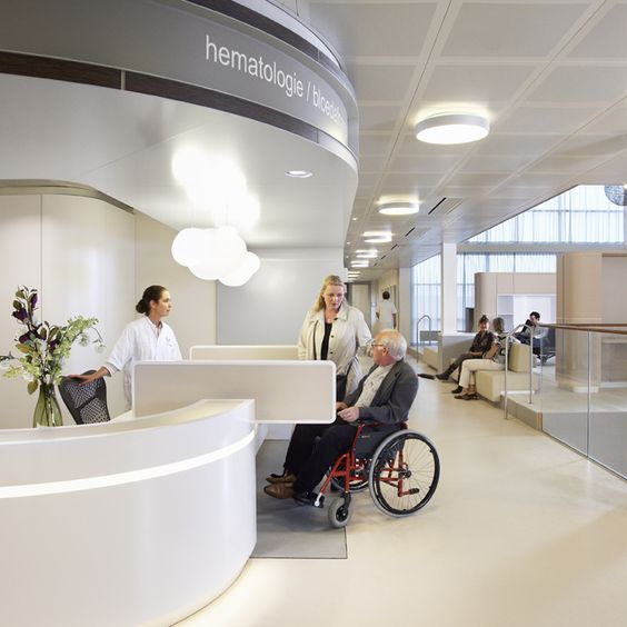 semi-open design of hospital nurse station counters