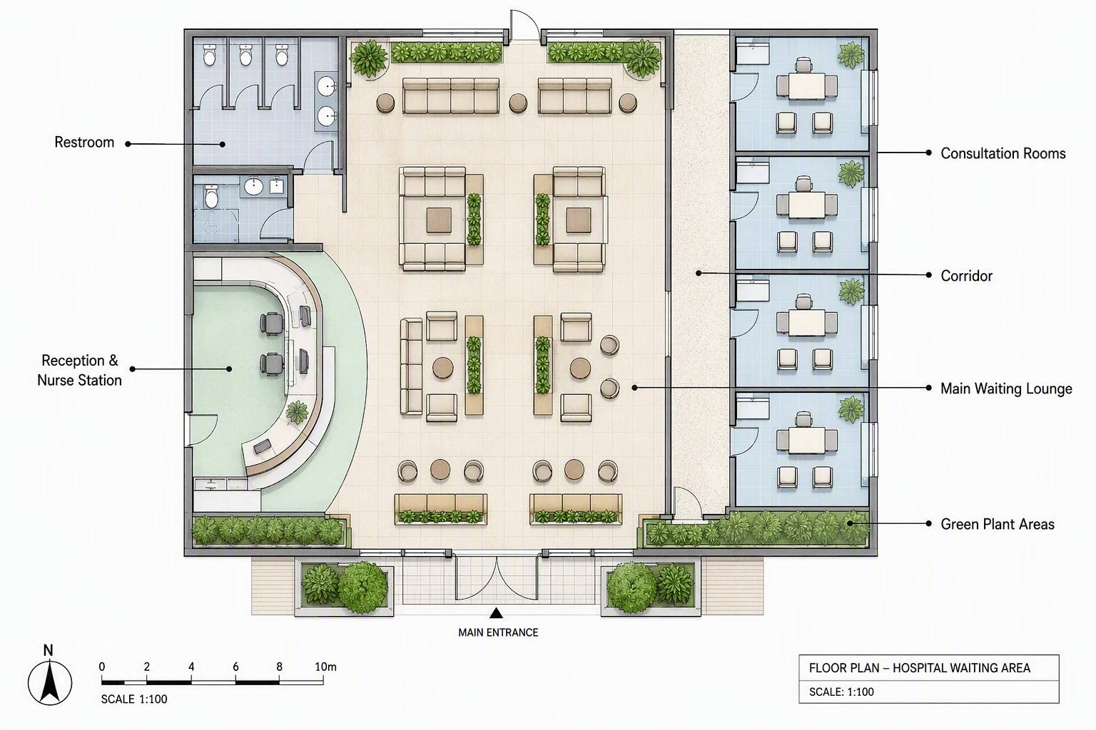Overall Hospital Layout Plan