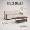 Cream Fabric Hospital Waiting Room Lounge Sofa Set for Senior Living Healthcare Reception