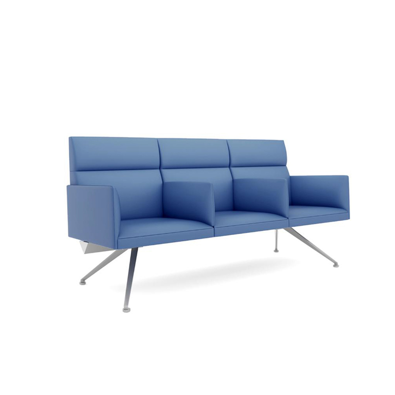 Hospital Waiting Room Chairs - 3-Seater PU Leather Reception Bench for Medical Lobby